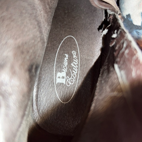 Vintage 90’s Browns couture dark brown tall leather boots size 9 - Picture 2 of 4